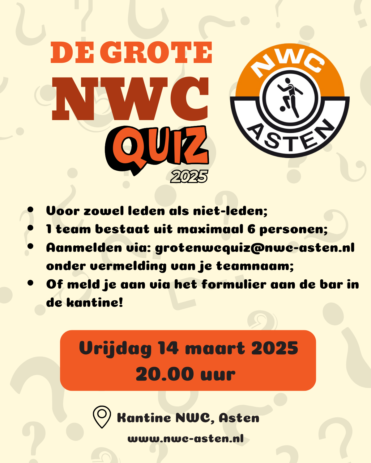 Meld je nu aan voor De Grote NWC Quiz op 14 maart!