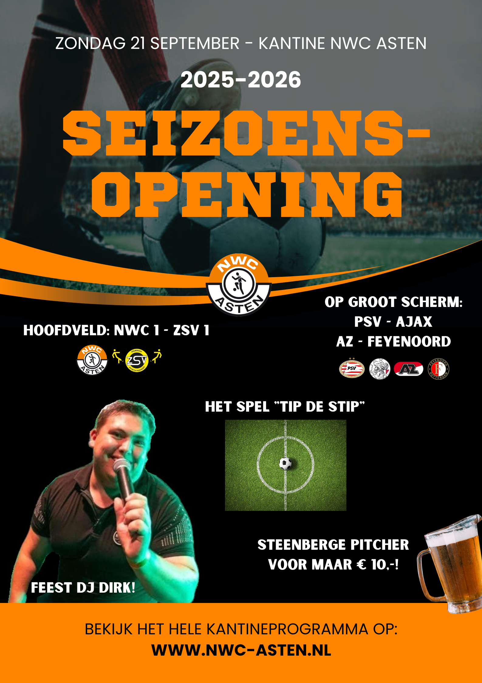 Seizoensopening zondag 21 september