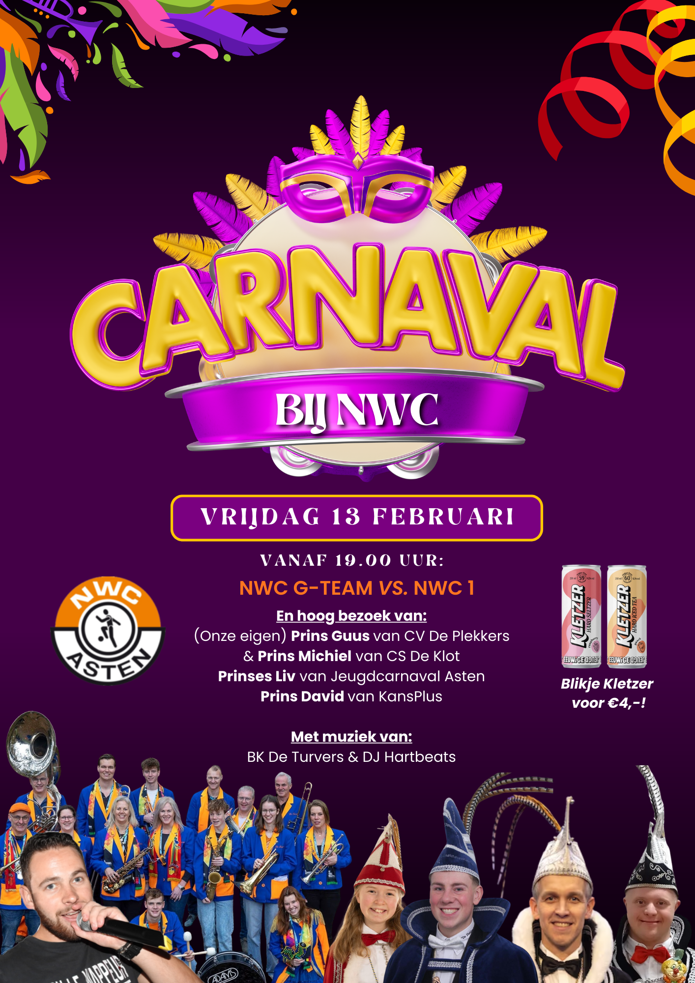 Begin de carnaval op vrijdagavond bij NWC!