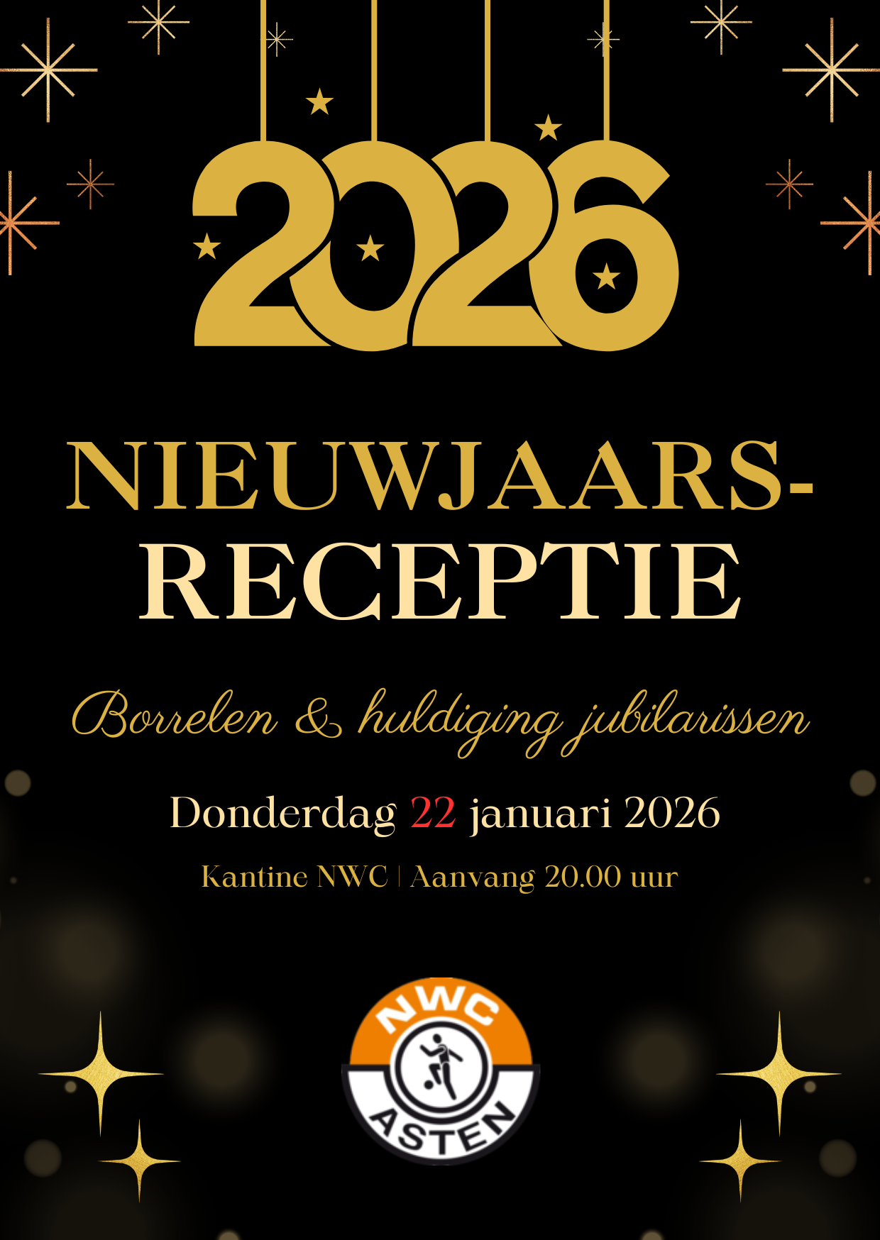 Nieuwjaarsreceptie verzet naar 22 januari