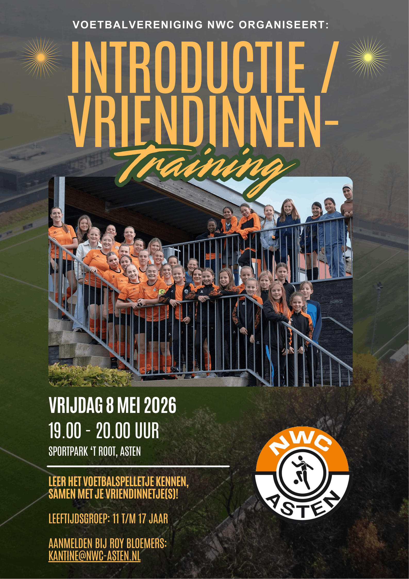 Introductie/vriendinnentraining op vrijdag 8 mei