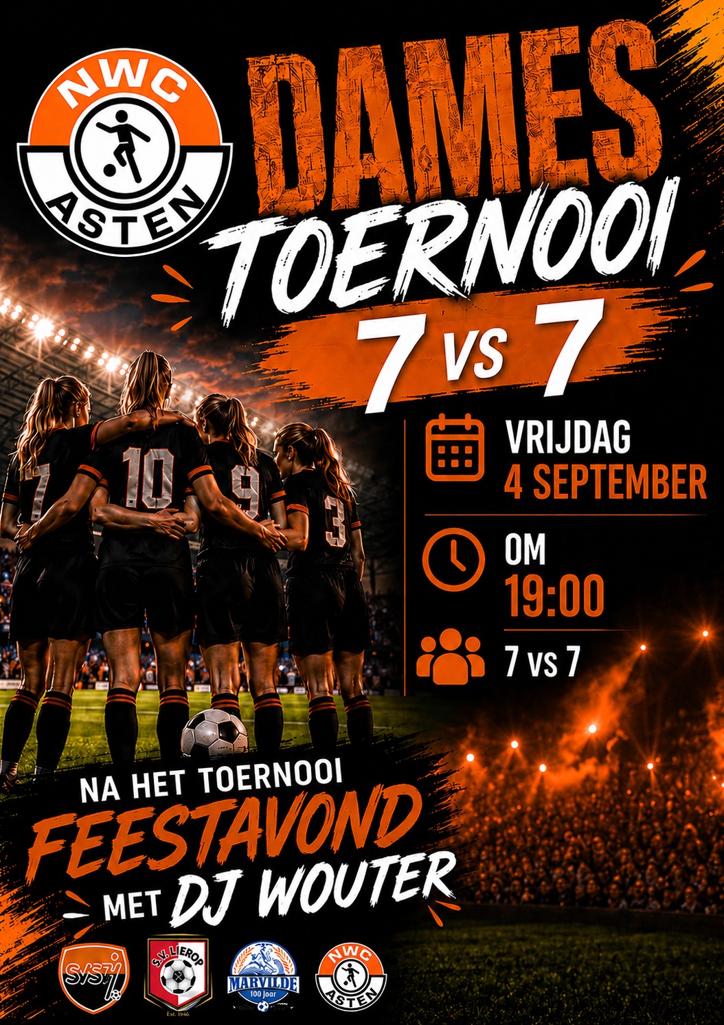 7 tegen 7 Avondtoernooi voor dames bij NWC