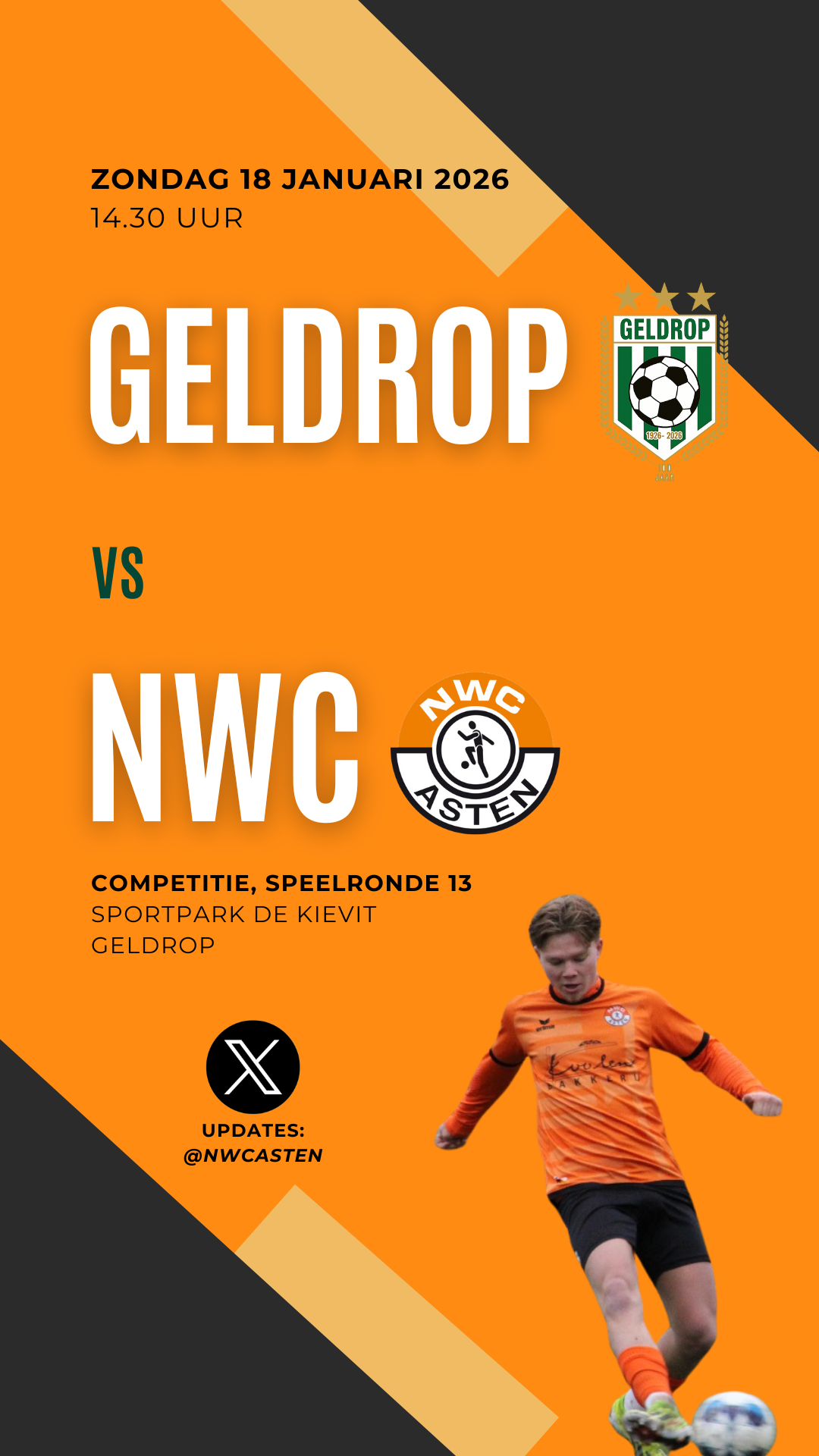 NWC hervat competitie in en tegen Geldrop