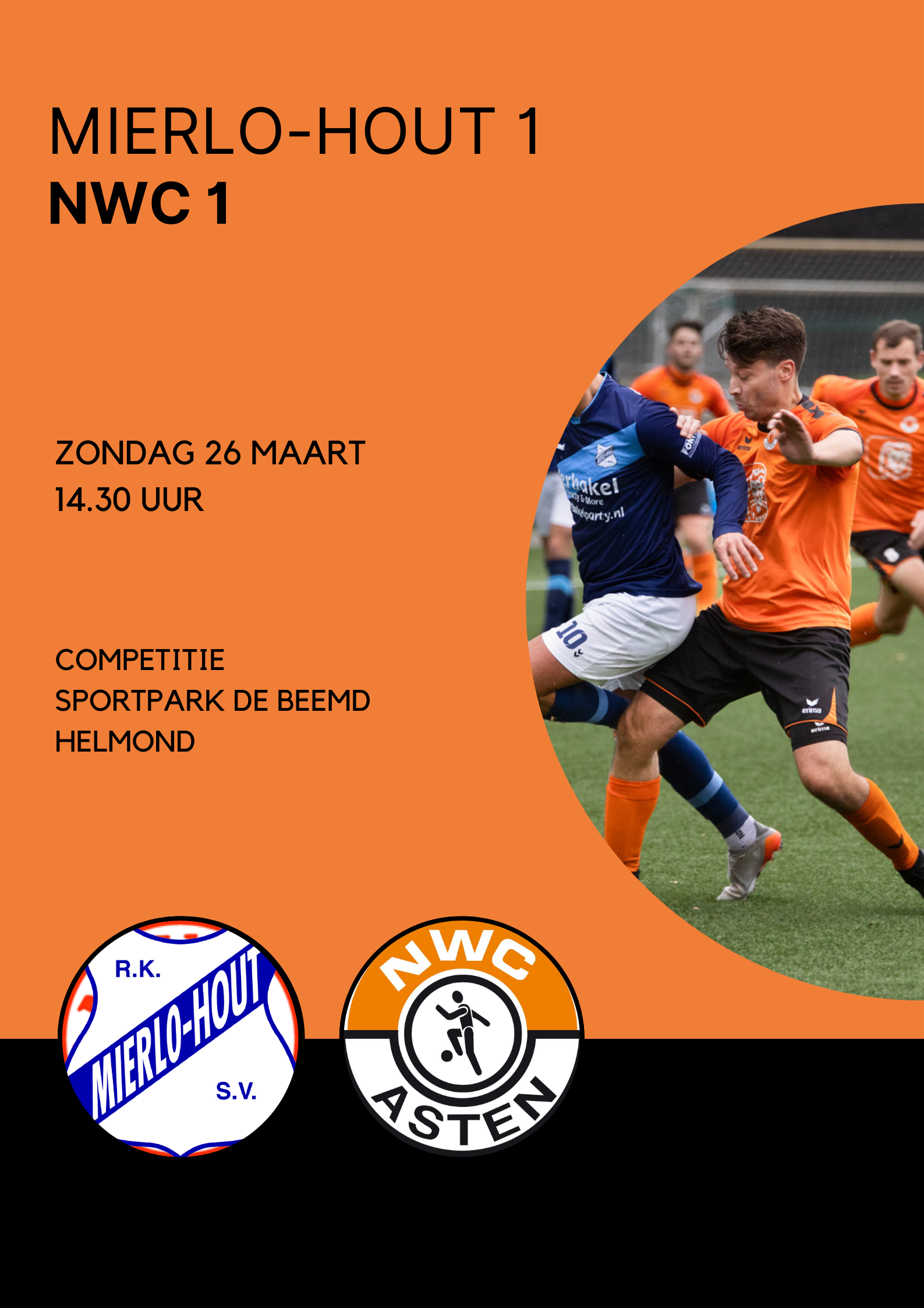 NWC laat puntje uit handen glippen tegen Mierlo-Hout