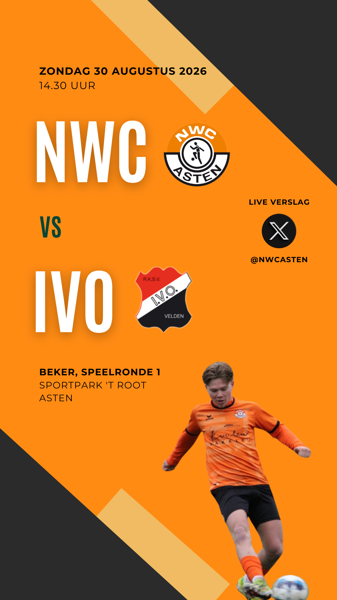 NWC opent bekerseizoen thuis tegen IVO