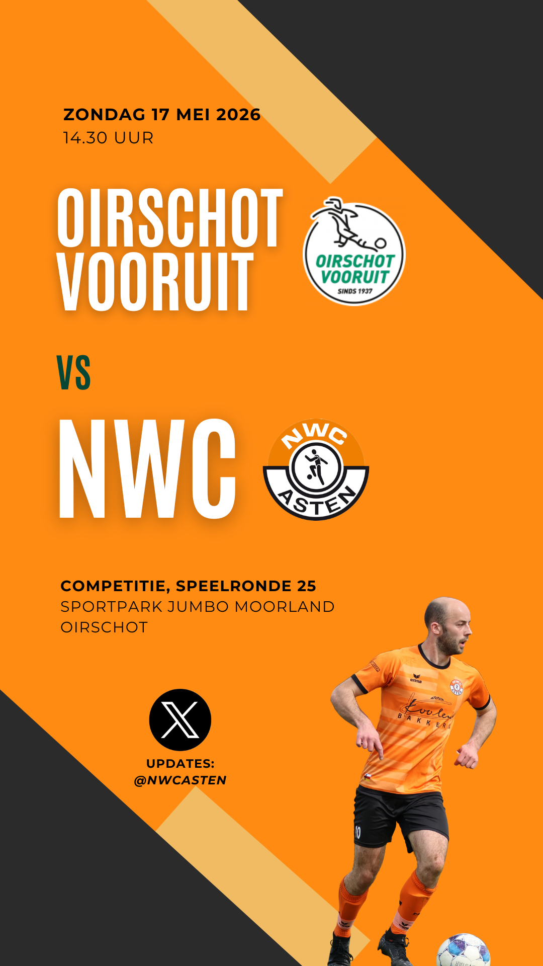 NWC speelt laatste uitwedstrijd tegen Oirschot Vooruit
