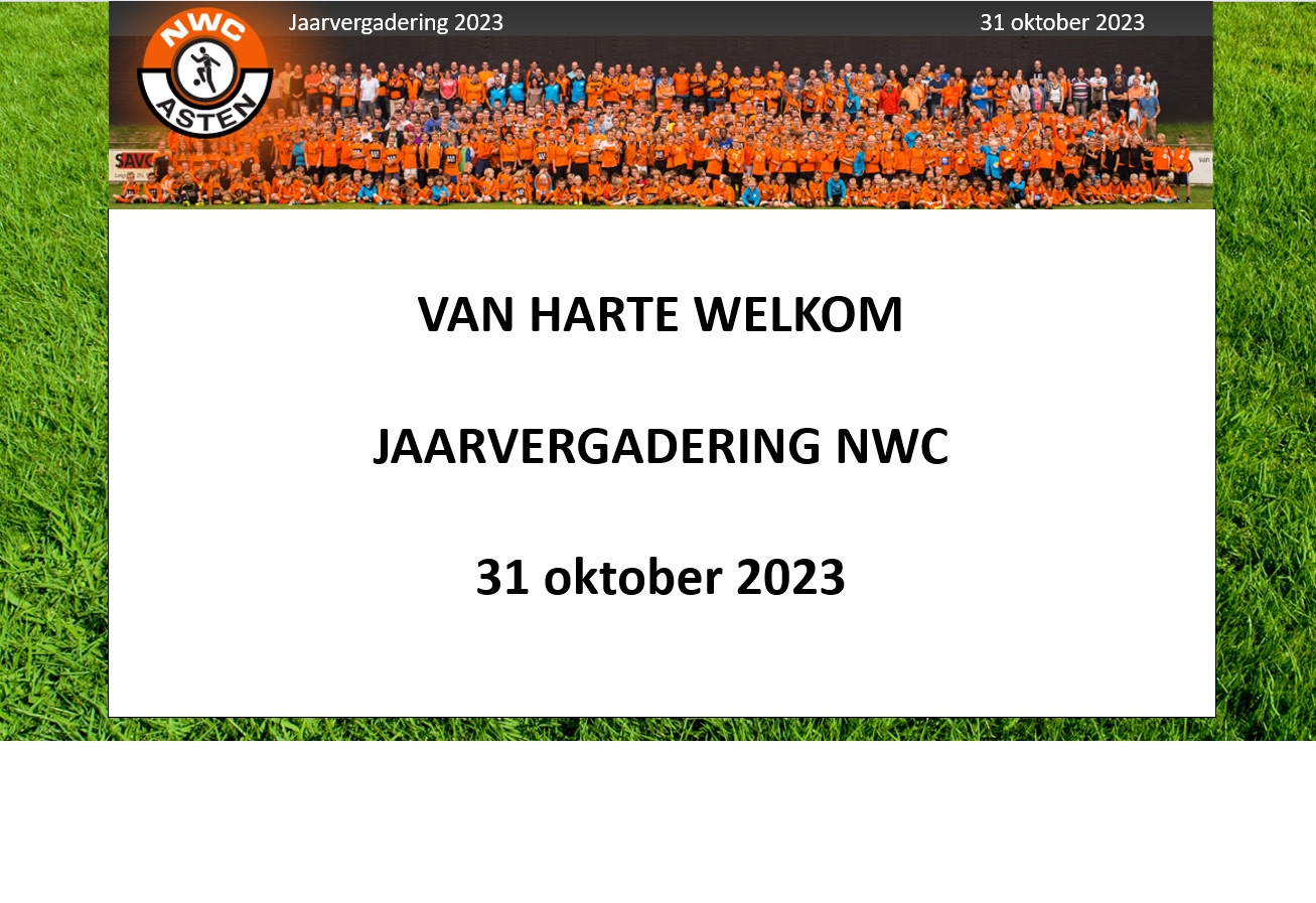 UPDATE - Uitnodiging jaarvergadering 31 oktober 2023