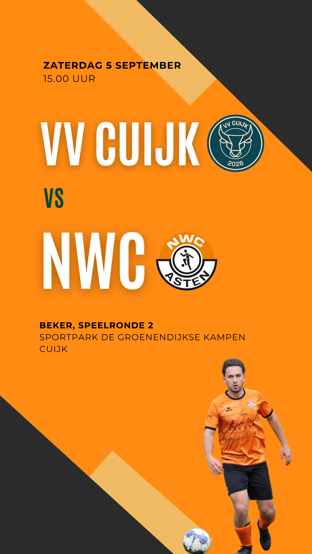 NWC zaterdag op bezoek bij nieuwe fusieclub VV Cuijk
