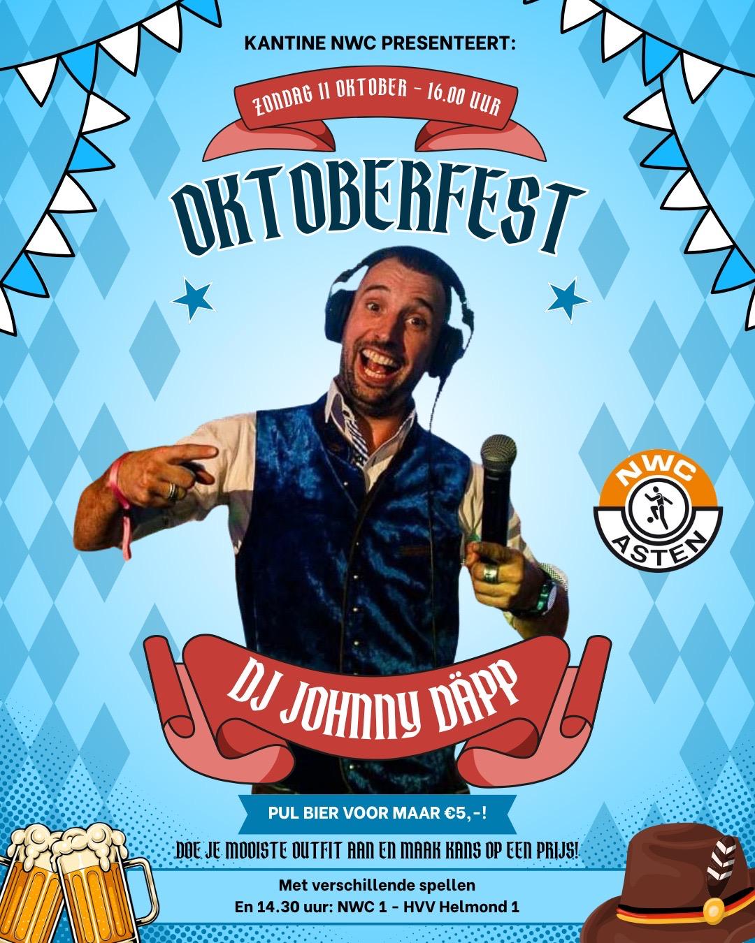 11 oktober: NWC 1 - HVV Helmond 1 met aansluitend Oktoberfest