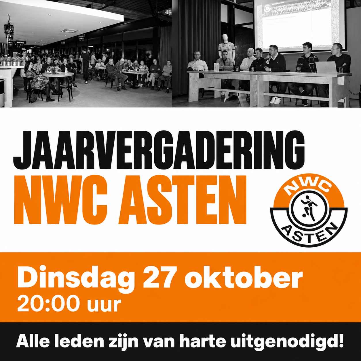 Jaarvergadering op dinsdag 27 oktober 2026